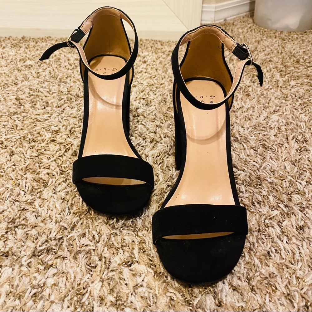 A New Day Black Strappy Heels